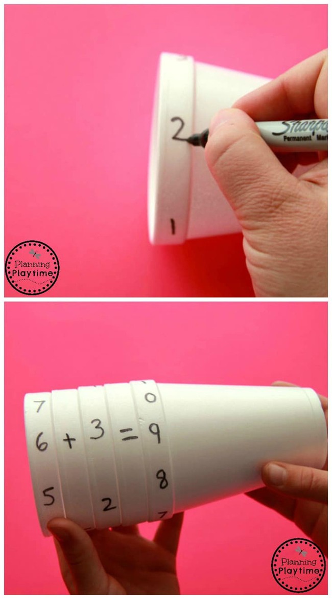 Chưa đến 5 phút làm trò chơi giúp con học toán từ cốc giấy - Ảnh 2.