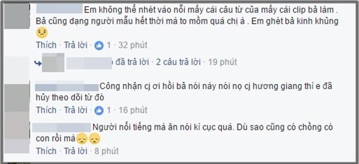 Nhiều khán giả đã lên tiếng phản đối cách hành xử của Trang Trần và cho rằng cô ăn nói thiếu văn minh.(Ảnh: Chụp từ FBNV)