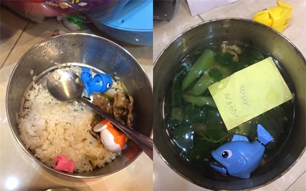 Bữa cơm với đặc sản canh mồng tơi cá nhựa của đầu bếp nhí siêu đáng yêu gây sốt mạng - Ảnh 1.