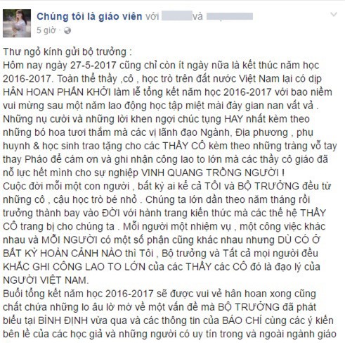 'Bo truong co dam hua se thanh cong khi xoa bien che?' hinh anh 1