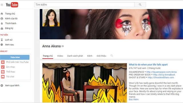 Kênh YouTube của Anna Akana hiện thu hút hơn 1,8 triệu người đăng ký theo dõi.