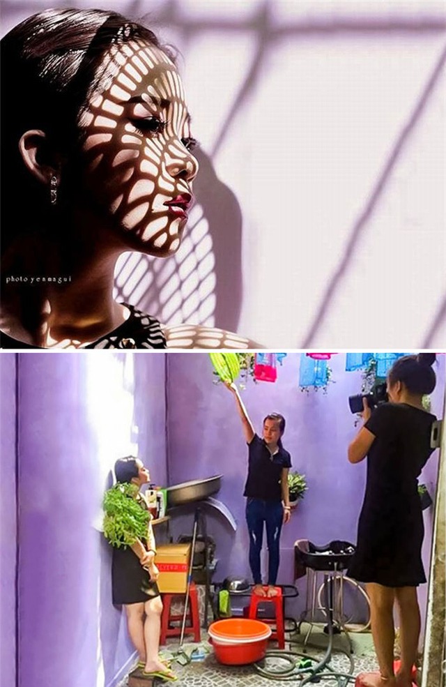 Hiệu ứng vô cùng độc đáo từ một chiếc ... rổ bằng nhựa.