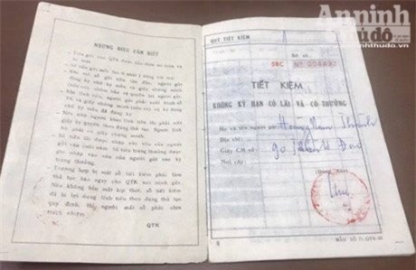 sổ tiết kiệm, ngân hàng