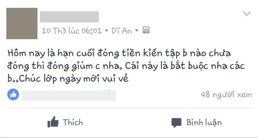 Nu sinh vien lay 92 trieu dong cua lop hinh anh 1