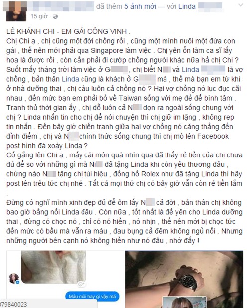 Em gái Công Vinh vướng scandal bị tố làm ở quán bar Singapore, cặp kè với chồng người khi cô vợ đang mang bầu? - Ảnh 1.