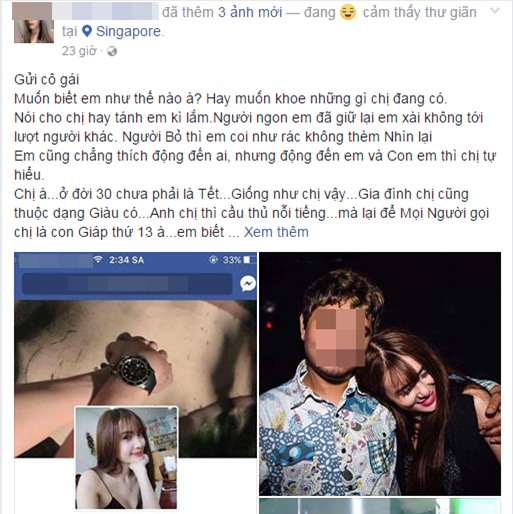 Em gái Công Vinh vướng scandal bị tố làm ở quán bar Singapore, cặp kè với chồng người khi cô vợ đang mang bầu? - Ảnh 4.
