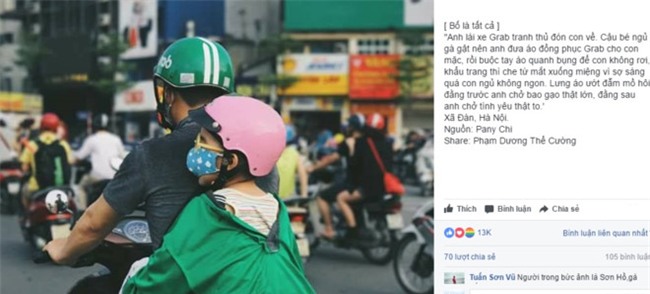 Khoanh khac dep cua nguoi cha lai xe om giua ngay he hinh anh 1