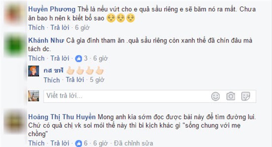 Đăng ảnh bổ sầu riêng của em rể tương lai để mua vui, chị vợ câm nín vì bị ném đá - Ảnh 3.