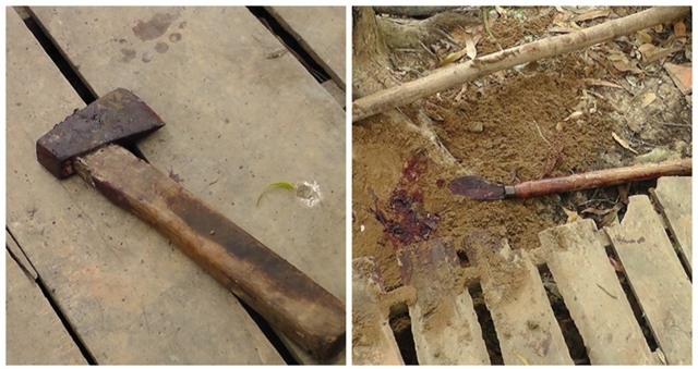 Hai vật dụng nghi ông Ô. dùng để tự vẫn. (ảnh: CTV)