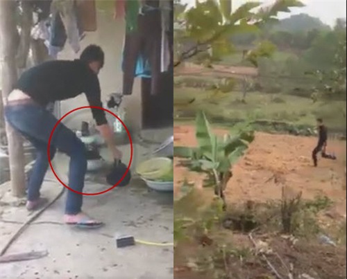 bat cuoi voi thanh nien cat tiet ga, doi nuoc soi xong ga song chay khap vuon - 1