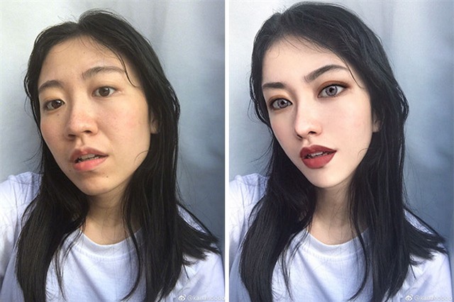 Một bức ảnh được chỉnh sửa có phần hơi ... quá đà khiến gương mặt trở nên kém thực tế.