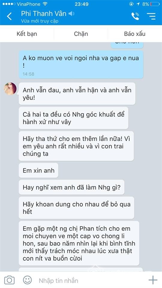 Phi Thanh Vân , chồng cũ Phi Thanh Vân, Bảo Duy