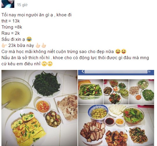 khoe mam com 5 mon chi 23 nghin, dan mang lai chu y den dia thit lon “co gi do sai sai” - 1