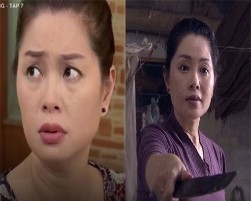 Thanh Tú vừa thủ vai dì Bích trong Sống chung với mẹ chồng vừa thủ vai Mai trong Người phán xử