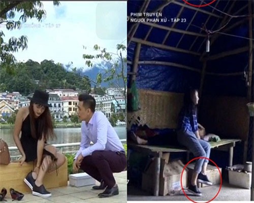 Đôi giày màu đen có khả năng xuyên không từ phim Sống chung với mẹ chồng sang phim Người phán xử