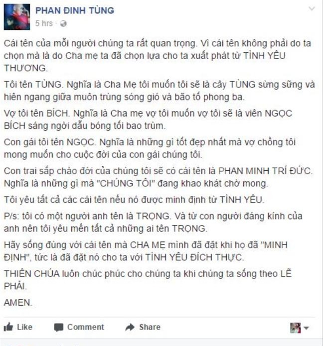 Phan Dinh Tung chia se 'la' khi bi to chen ep dan em