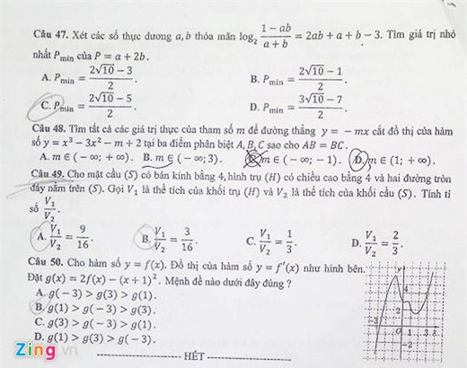 De thi, bai giai mon Toan THPT quoc gia 2017 hinh anh 6