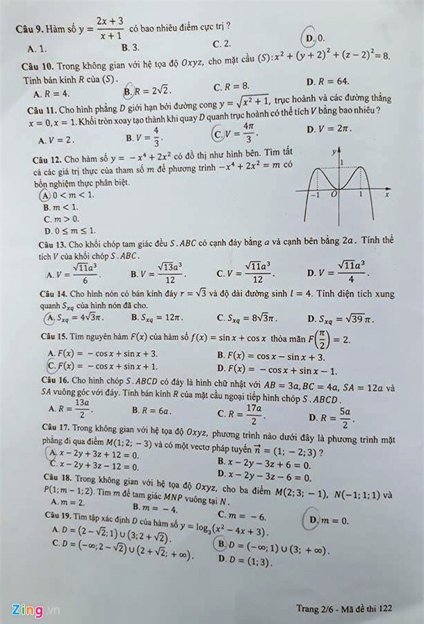 De thi, bai giai mon Toan THPT quoc gia 2017 hinh anh 8