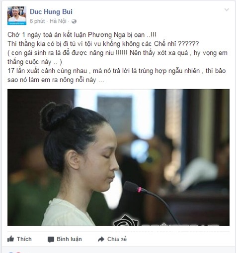 Cao Toàn Mỹ, sao nam Việt, Hoa hậu Trương Hồ Phương Nga, sao Việt lên tiếng vụ hoa hậu Phương Nga, sao Việt