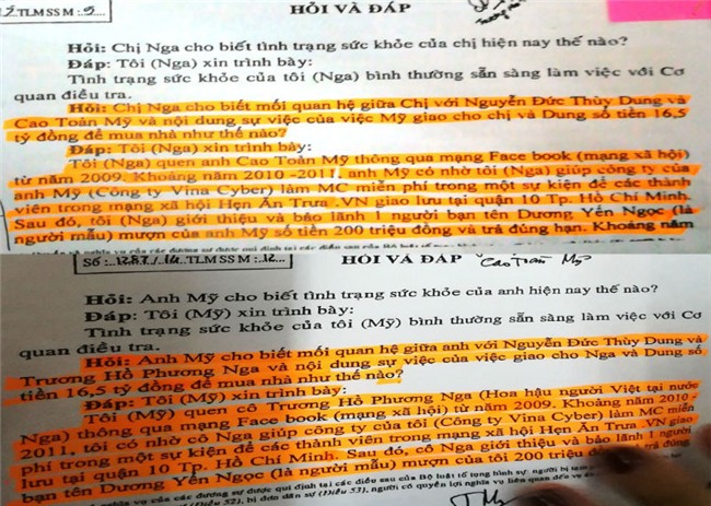 Trương Hồ Phương Nga, Hồ Phương Nga, Cao Toàn Mỹ, Hợp đồng tình ái