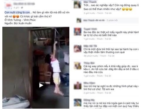 Cong an xac minh clip dua tre gao khoc khi bi treo len xa hinh anh 2