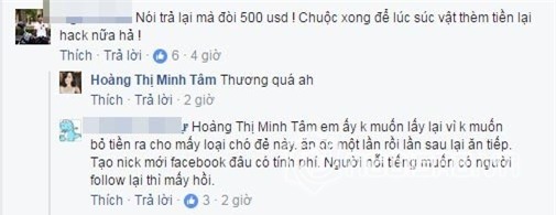 Hạ Vi, Hạ Vi bị hack facebook, cô tấm hạ vi