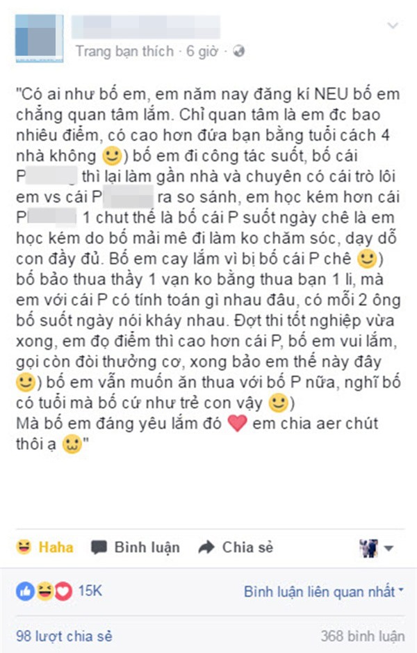 Nghìn like cho ông bố quyết mở tiệc mời cả xóm nếu con gái đạt điểm thi cao hơn con ông bạn - Ảnh 1.