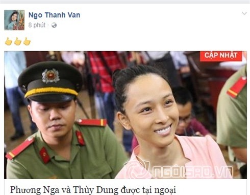 Sao Viet dong loat chuc mung khi Hoa hau Phuong Nga duoc tai ngoai