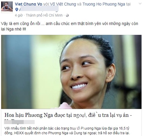 Sao Viet dong loat chuc mung khi Hoa hau Phuong Nga duoc tai ngoai