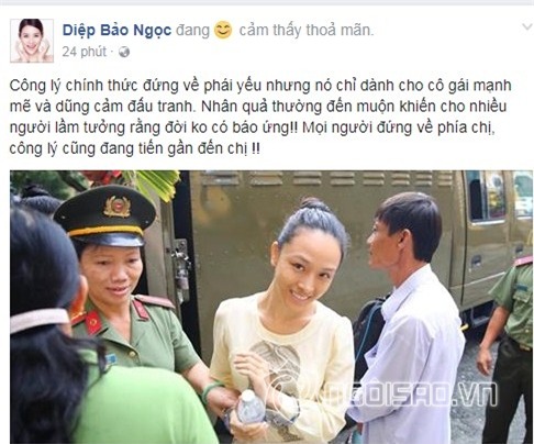 Sao Viet dong loat chuc mung khi Hoa hau Phuong Nga duoc tai ngoai
