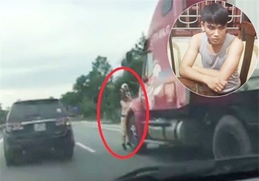 lai xe container hat csgt bam tren guong xuong duong doi mat cai ket nao? hinh anh 1