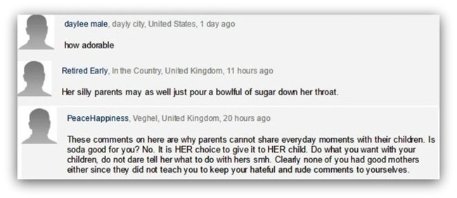 Phan ung gay cuoi cua be gai lan dau uong Coca hinh anh 2