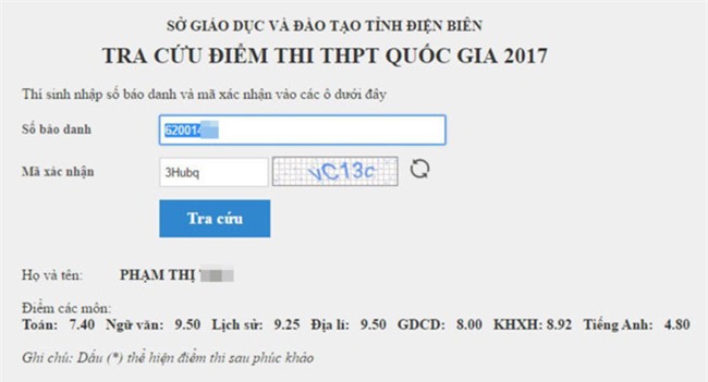 Tra cuu diem thi THPT quoc gia 2017 hinh anh 2