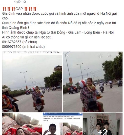 vu chau be mat tich tai quang binh: gia dinh nhan duoc cuoc goi la va hinh anh con o ha noi - 1