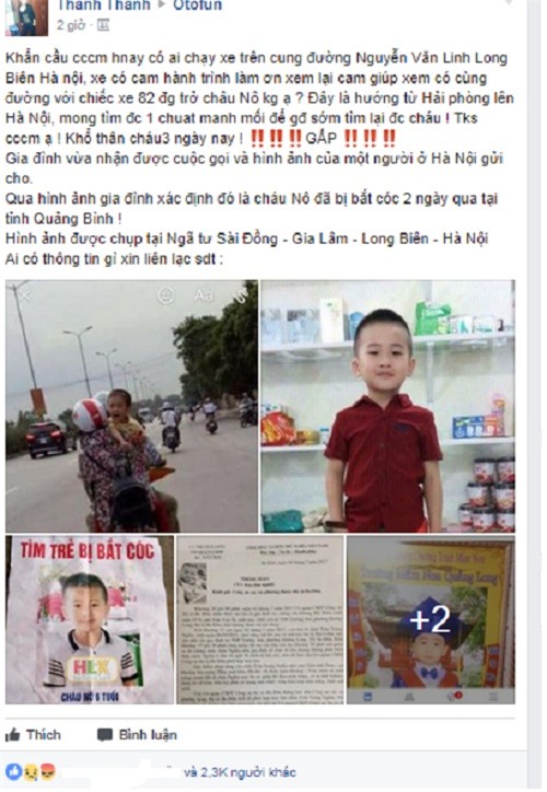 vu chau be mat tich tai quang binh: gia dinh nhan duoc cuoc goi la va hinh anh con o ha noi - 2