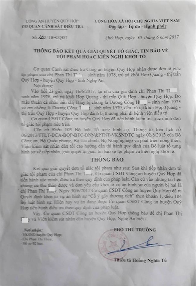 Phó Chủ tịch HĐND thị trấn đánh chị dâu gãy 5 cái răng - Ảnh 1.