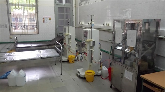 Những chiếc giường mà 18 bệnh nhân chạy thận từng nằm