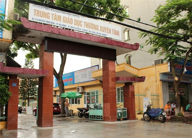 Trung tâm Giáo dục thường xuyên tỉnh Hải Dương, nơi xảy ra sự việc. Ảnh: Đ.Tuỳ