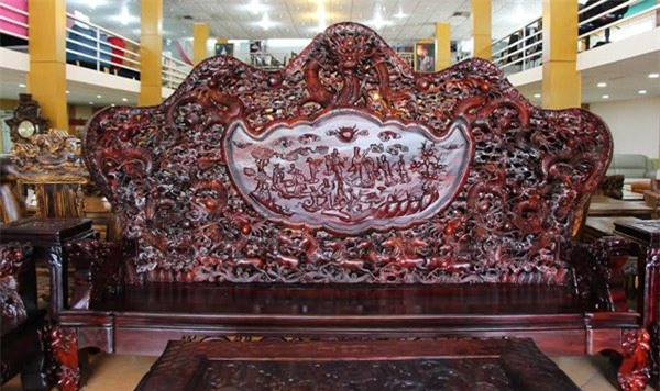 Bộ ghế salon gỗ Trắc Cửu Long Bát , bộ bàn ghế đắt nhất việt nam,bộ bàn ghế lớn nhất việt nam