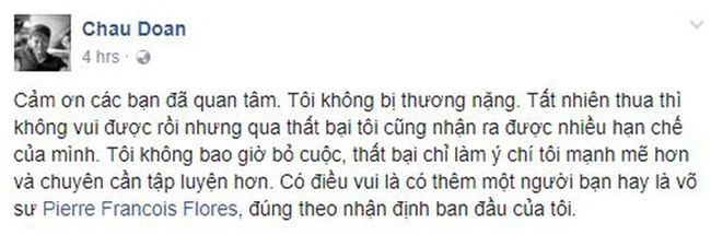 Võ sư Đoàn Bảo Châu: Tôi đã kết bạn với Flores - Ảnh 2.