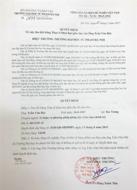 Nhieu can bo DH Su pham Ha Noi bi ky luat vi vu 'dao luan van' hinh anh 1