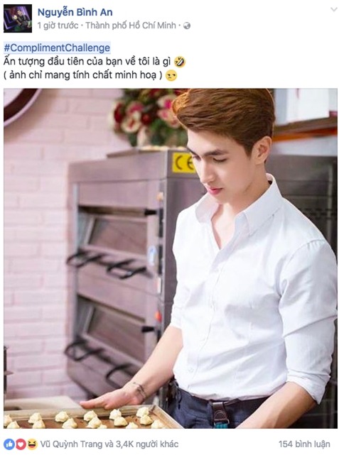 Hot boy - diễn viên Bình An cũng theo trào lưu