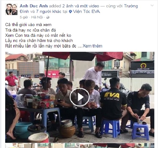 Dòng trạng thái với lời cảnh báo