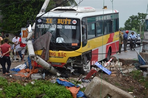 Hiện trường vụ tai nạn. Ảnh: Đức Thành.