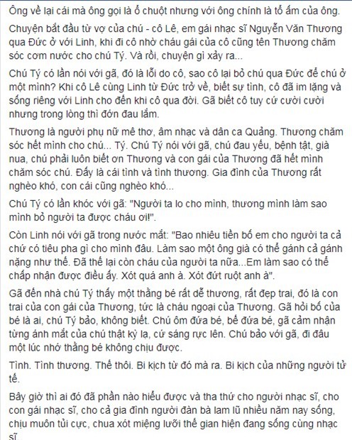 nhạc sĩ Nguyễn Văn Tý, con gái nhạc sĩ Nguyễn Văn Tý, nhạc sĩ Nguyễn Văn Tý bị bỏ rơi, 