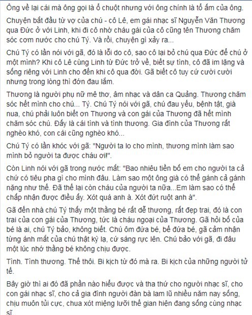 nhạc sĩ Nguyễn Văn Tý, con gái nhạc sĩ Nguyễn Văn Tý, nhạc sĩ Nguyễn Văn Tý bị bỏ rơi,