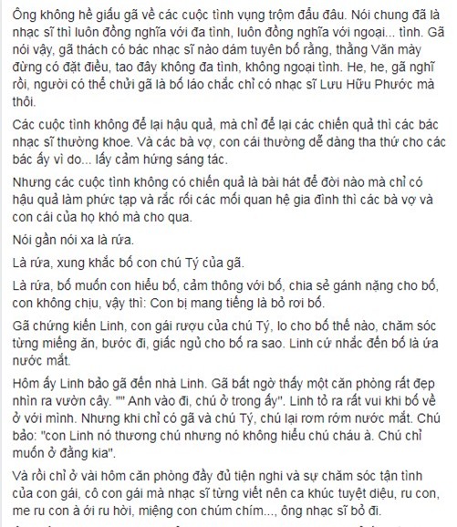 nhạc sĩ Nguyễn Văn Tý, con gái nhạc sĩ Nguyễn Văn Tý, nhạc sĩ Nguyễn Văn Tý bị bỏ rơi,