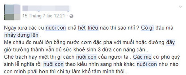 nuoi 2 con chua den 2 trieu dong/ thang, me bim sua khien dan mang "nhay dung" vi hu cau - 11