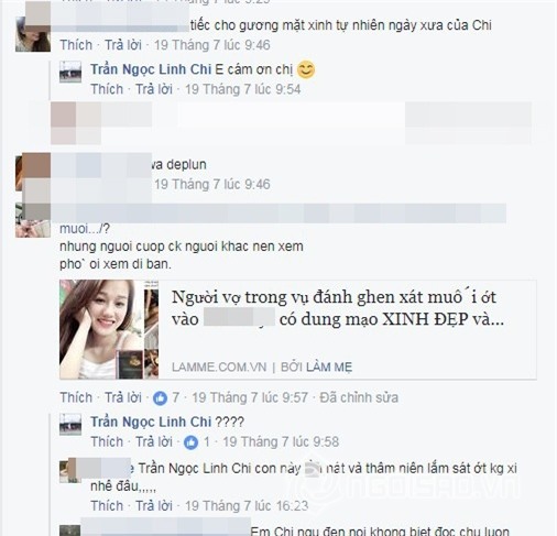 Linh Chi, Linh Chi bị ném đá, người mẫu Linh Chi