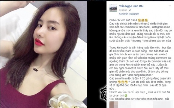 Linh Chi, Linh Chi bị ném đá, người mẫu Linh Chi